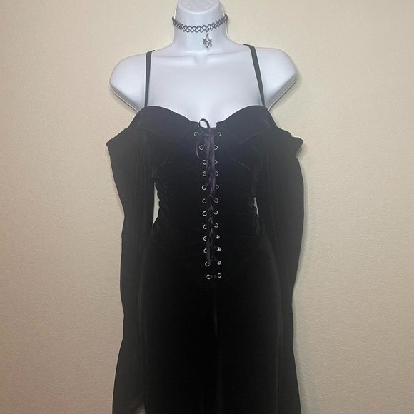 subterranea black and purple goth gown - Picture 4 of 10